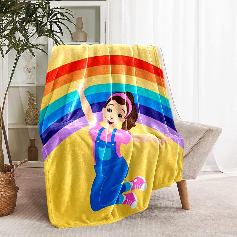1pc Blanket Franco Ms. Rachel Educational Adventures Print Design, Lightweight Blanket for Sofa, Bed- Soft &Warm, Gift for All Seasons like Christmas,
