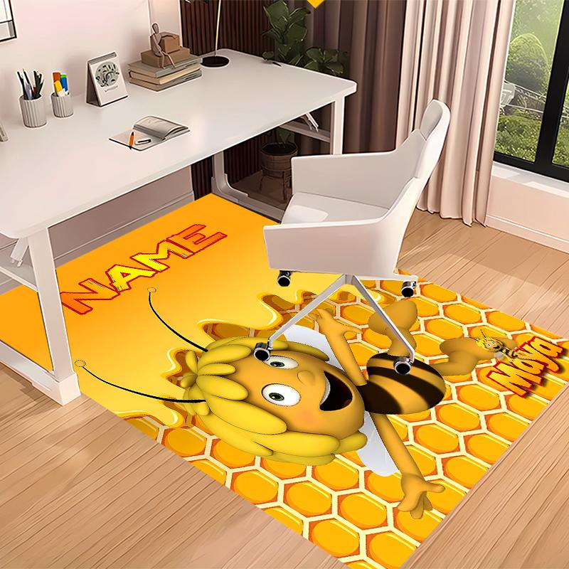 Custom personalization Maya the Bee Print Area Rug - Soft, Washable Non-Slip Indoor Mat,Living Room,Home&Office Decorative Rug
