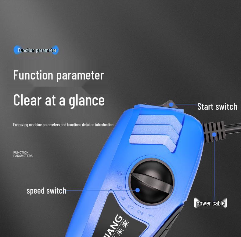 Компактная электрическая гравировальная ручка для металла, камня и бетона