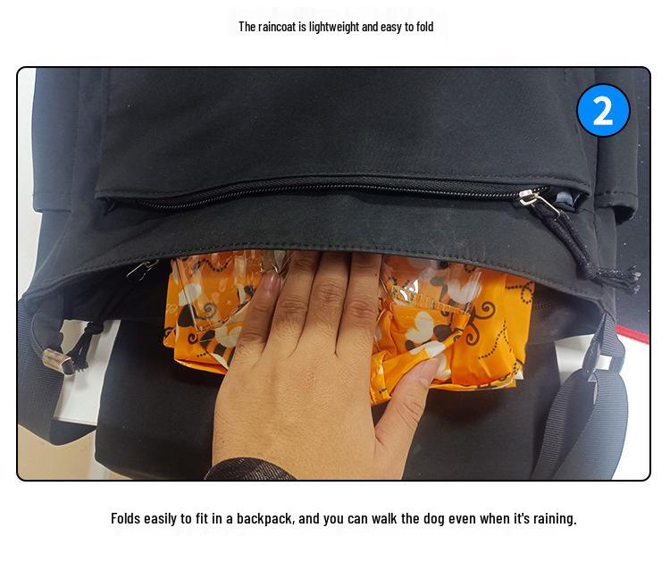 Universal Dog Raincoat with Foot Covers & Leash Access, Animal Design & Belly Wrap - Fits Small To Large Breeds