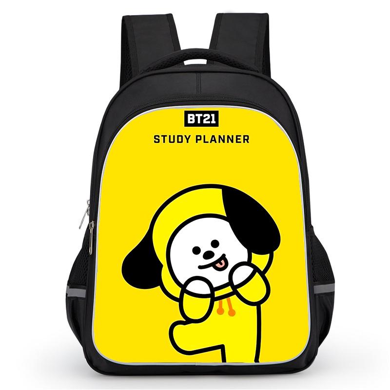 Рюкзак Bt21 Высококачественная печать Большая вместимость Многофункциональный Молния Oxford Защита позвоночника Легкий рюкзак
