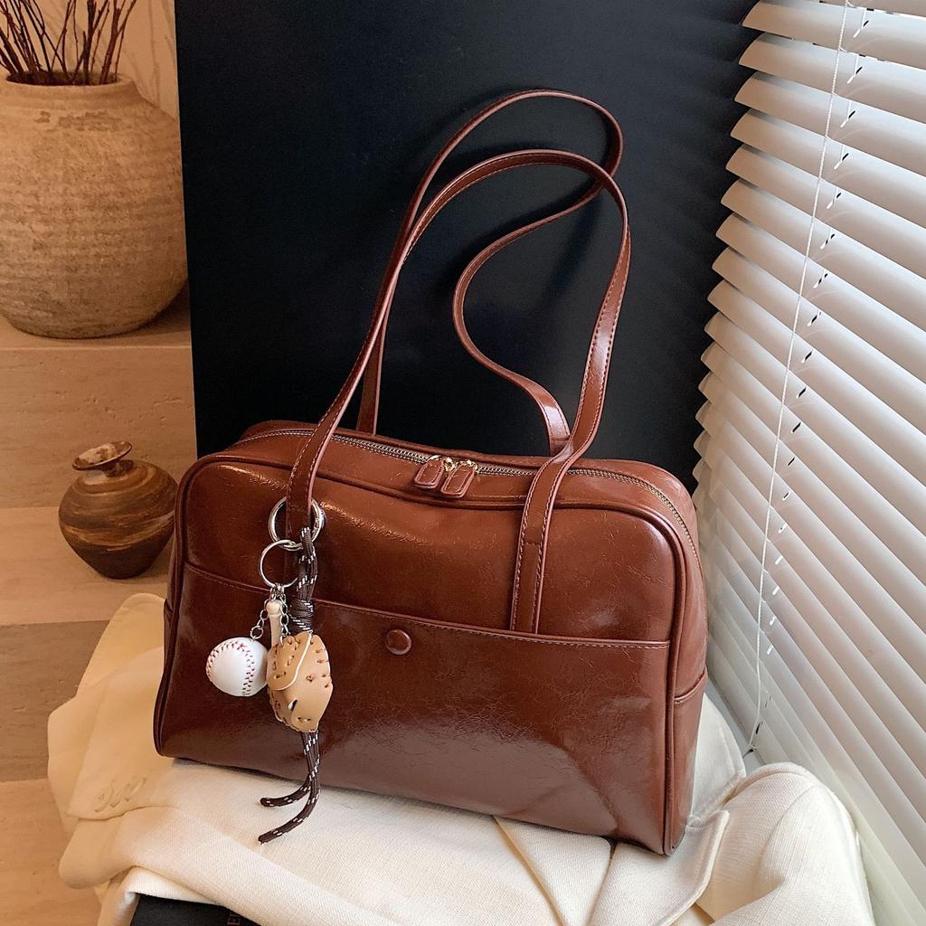 Retro Large-Capacity Underarm Bag Women'S Bag Trendy Simple Briefcase Shoulder Tote Bag