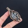 Snowflake Obsidian Pendant, 999 Copper Wire Wrapped Gemstone Handmade Dainty Jewelry Pendant, For Her