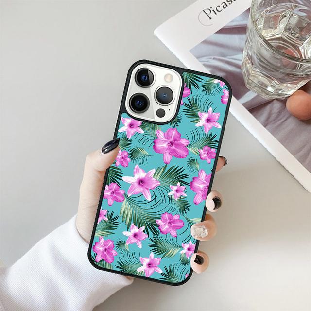 Чехол для телефона «Тропический рай» с гавайским цветком для iPhone 17 Air 15 16 Чехол 14 13 11 12 Pro Max Max Plus Задняя крышка