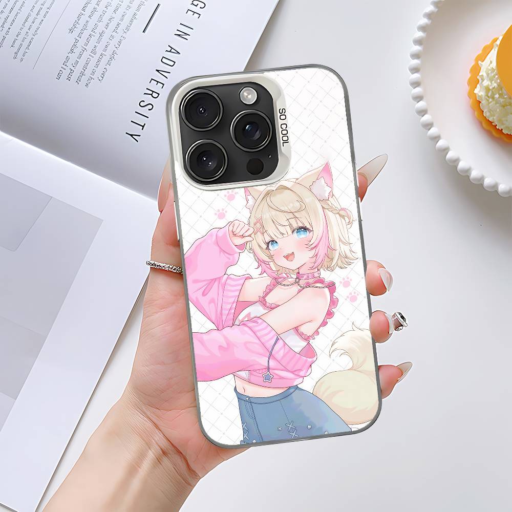 Мультяшный чехол для телефона F-FUWAMOCO для iPhone 17 16 15 14 13 12 11 Pro Max Plus Цветной ударопрочный задний серебряный чехол