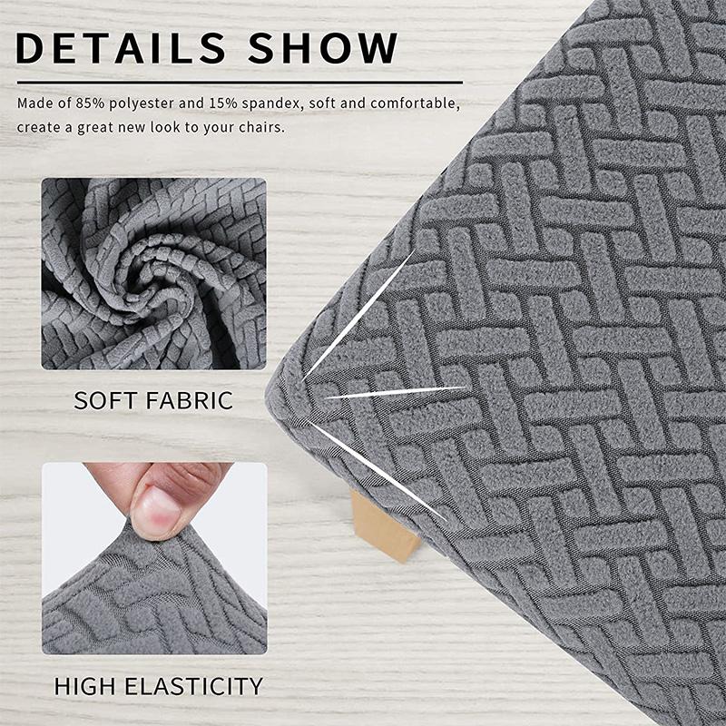 Съемный чехол на сиденье обеденного стула, жаккардовые чехлы на обеденный стул, эластичный чехол для подушки сиденья, чехол для кухонных стульев