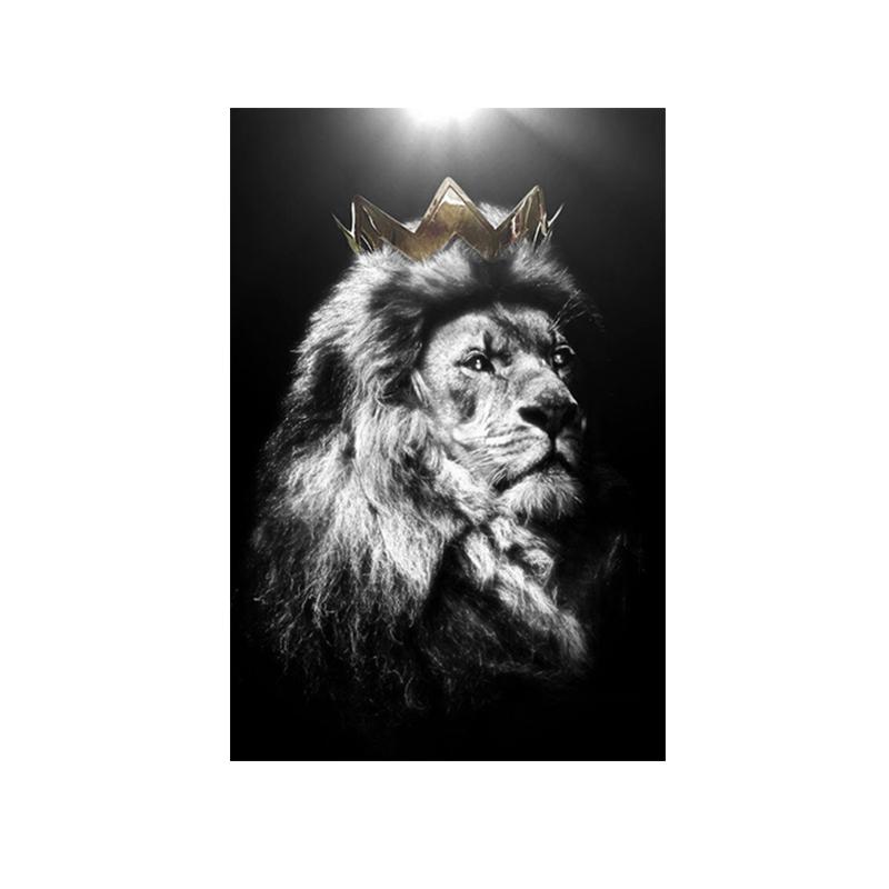 Король Лев, художественные холсты с животными, постеры и принты, современная живопись, настенные панно для гостиной, украшения дома, Cuadros