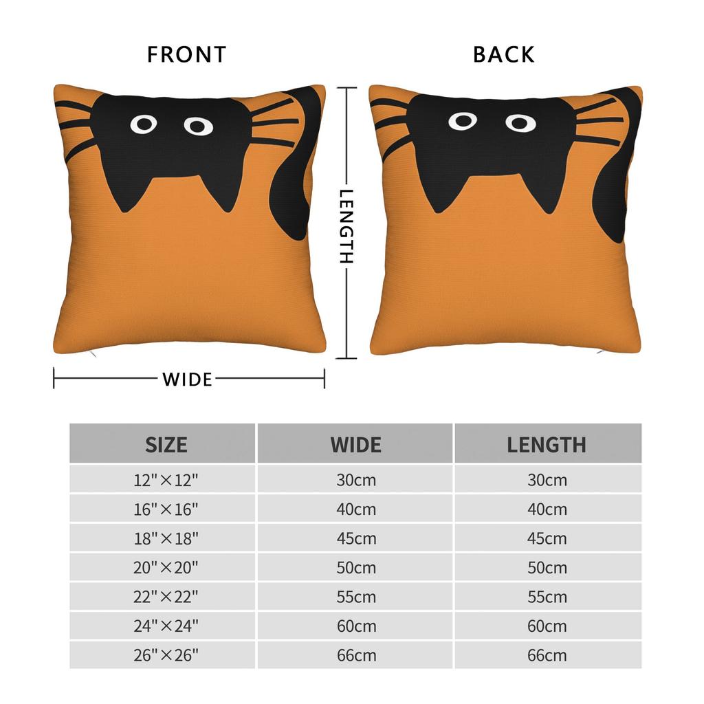 Black Cat Pillow Cover Soft Cushion Cover Cute Funny Pillow Case For Sofa Car Home Decor