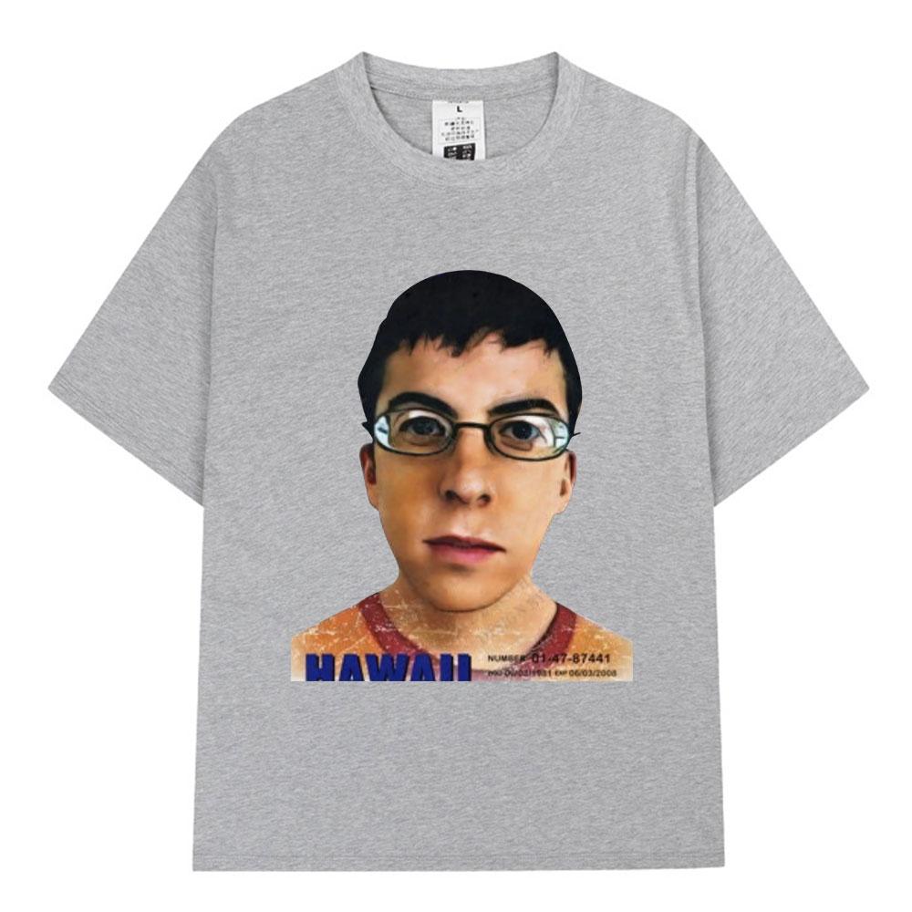 Mclovin ID-карта Superbad Гик Футболка Унисекс Женская Повседневная Хлопковая Оверсайз Футболка с Коротким Рукавом Модная Винтажная Харадзюку Футболки
