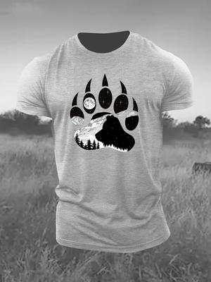 Футболки мужские Beast Claw Seal, летние, с коротким рукавом, с 3D-принтом, для спортзала, свободные, с круглым вырезом, для повседневных занятий фитнесом, спортивные мужские футболки