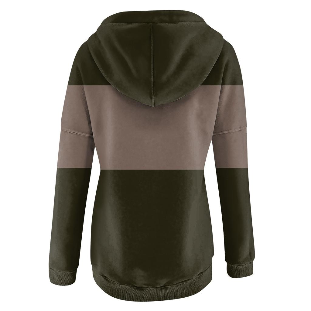 Womens Hooded Button Collar Drawstring Hoodies Pullover Sweatshirts Casual Long Sleeve Tops Shirts