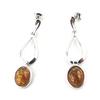 Les Trésors De Lily [N1996] - Amber 'Inspiration' Silver Earrings (rhodium-plated) - 37x9 Mm