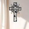 Metal Cross Wall Art Love-Themed Home Decor, Suitable For Home Office Kitchen Outdoor Walls, Valentine's Day New Year Easter Gift
