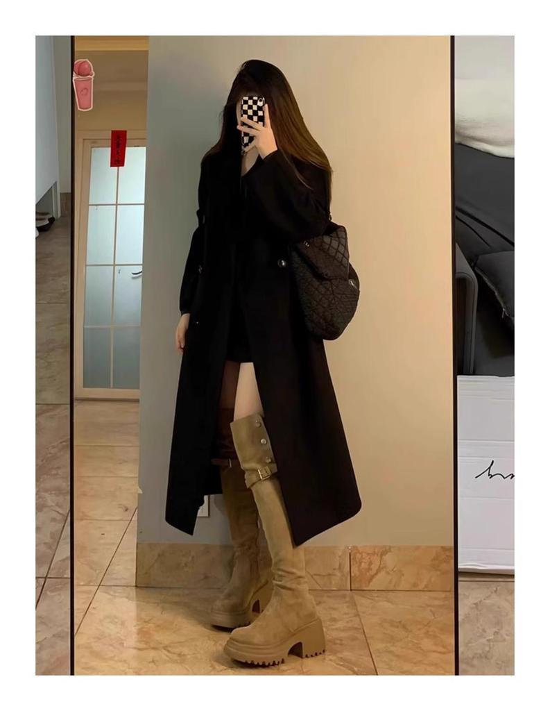 Women's Brown Over-the-Knee High-Heeled Boots: Versatile Slimming Knight Style for Autumn/Winter 2025