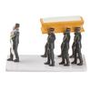 1/64 Funeral Kit Funny Model Pallbearer Team Black Man Ghana Dance Cosplay Coffin Dancing Figurine