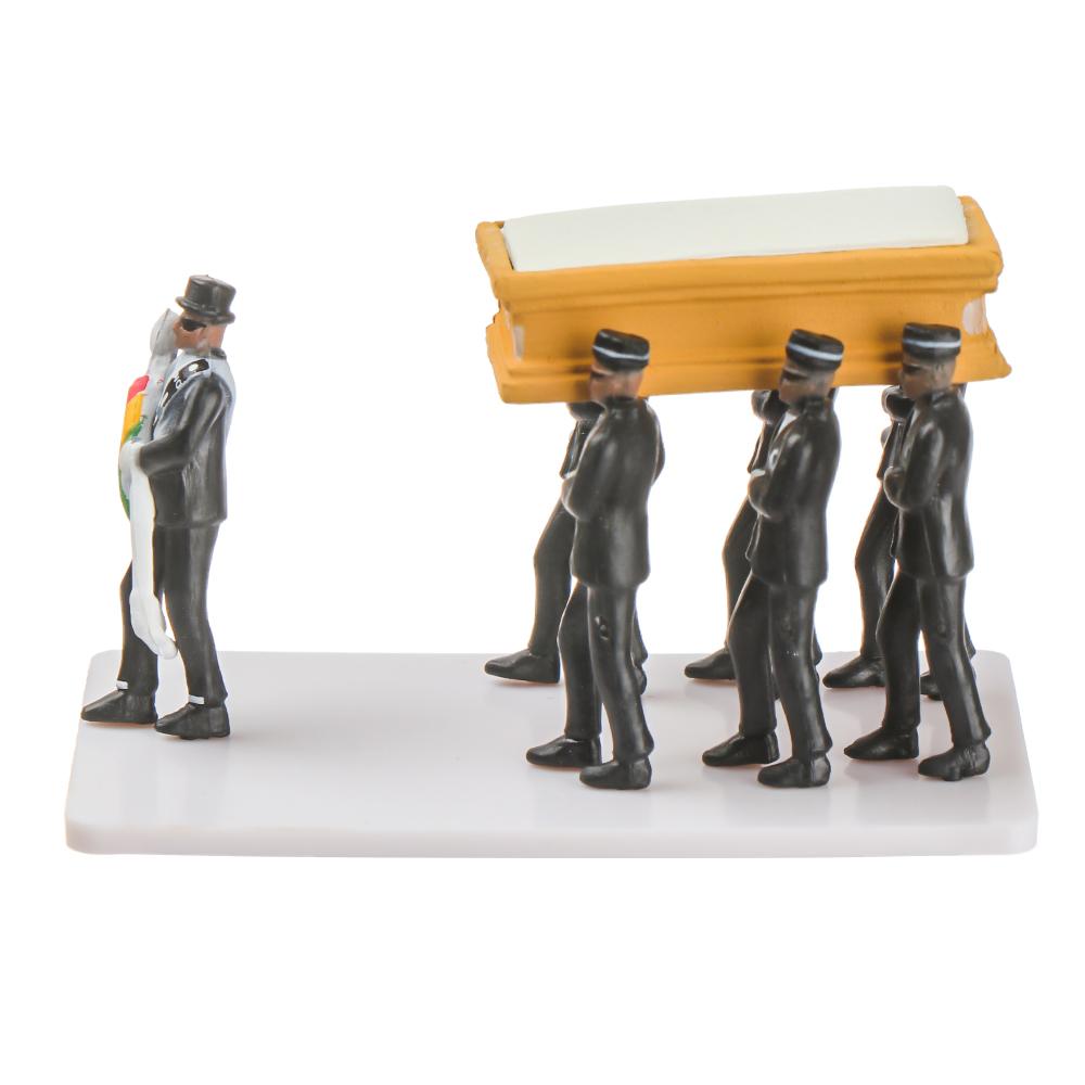 1/64 Funeral Kit Funny Model Pallbearer Team Black Man Ghana Dance Cosplay Coffin Dancing Figurine