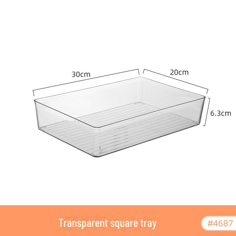 Refrigerator Storage Drawer Box, Food-Grade Transparent PET Basket