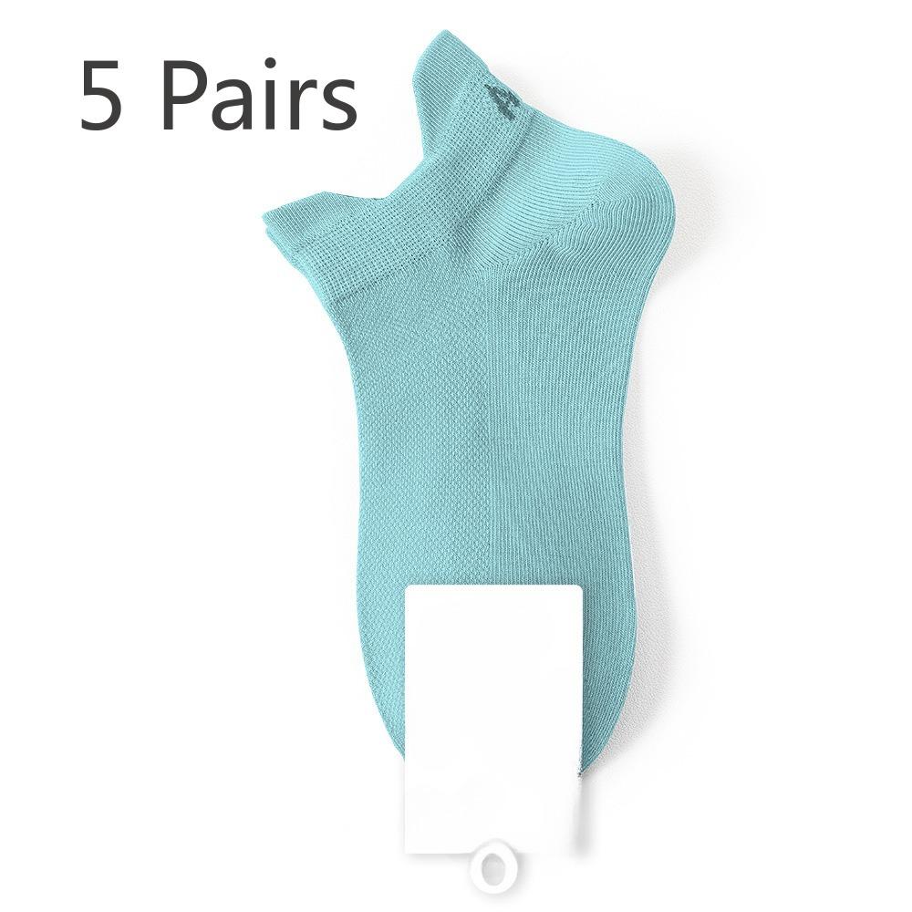 5 пар мужских коротких носков-лодочек весна-лето, с антибактериальными, тонкими, впитывающими пот, дышащими, с защитой от падения на пятке, без косточек