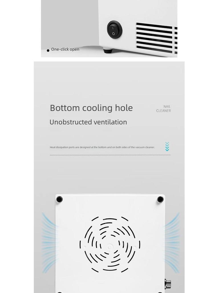 Портативный бесшумный пылесос для ногтей в японском стиле высокой мощности с настольным фильтром