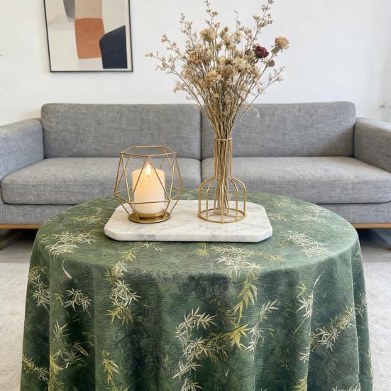 Скатерть Сезонная Летняя Акварельный Цветочный Принт Круглая Водоотталкивающая Несминаемая Накладка на Стол Домашний Декор