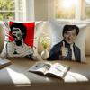 Chinese martial arts star JJackie Chan Cushion Cover Pillowcase Antidustmite Invisible Zipper Short Plush Sofa Cushion
