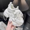 Mesh Breathable Women's Spring New Bow Casual Shoes Thick-soled Inner Height-increasing Women's Shoes