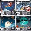 Merry Christmas Santa Claus Snowman Print Pattern Tapestry Home Living Room Bedroom Background Wall Decoration Tapestry