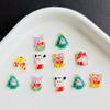 60Pcs New Mini Cartoon Cute Christmas Series Resin Flat Back Scrapbook Diy Nail Decoration Component Holiday Gifts A139