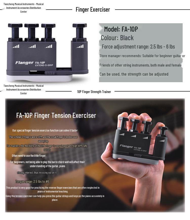 Adjustable Flanger FA-10P Finger Strength Trainer for Piano & Guitar
