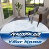 Bear Ice Hockey Team Custom Name Round Area Rug Carpet Rug For Living Room Bedroom Sofa Playroom Decor Nonslip Floor Mat