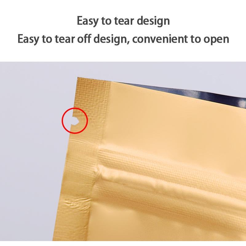 100 шт., самонесущий мешок из алюминиевой фольги с цветным окном, толстый водонепроницаемый герметичный пакет, упаковочный мешок для сухофруктов, закусок