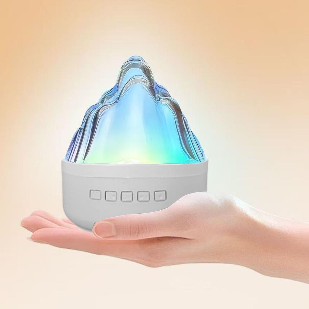 Mountain Shape Speaker Night Light, USB Powered Brightness Small Bedside Wireless Speaker with Excellent Bass for Bedroom Living