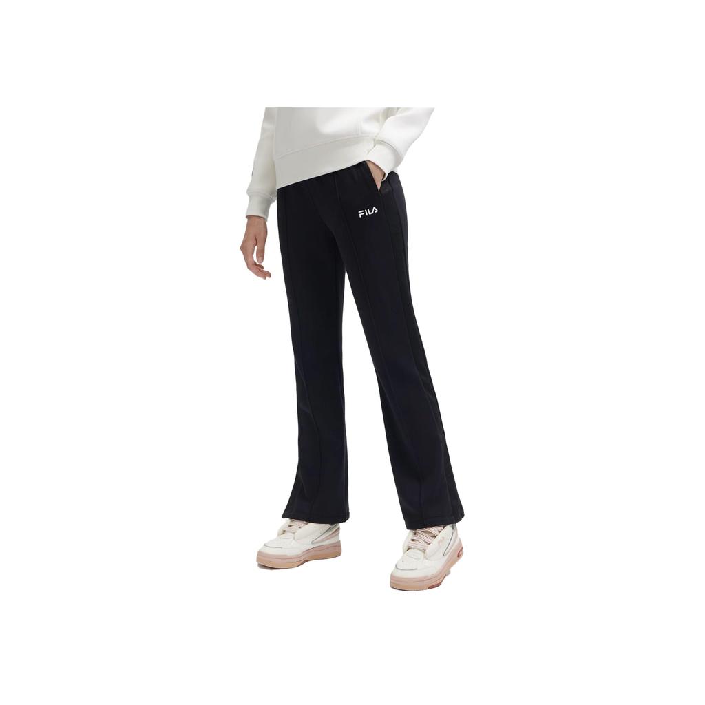 Fila 2023 Осень Новые Простые Облегающие Вязаные Расклешенные Брюки Мужские Брюки Черные F11W348601FBK