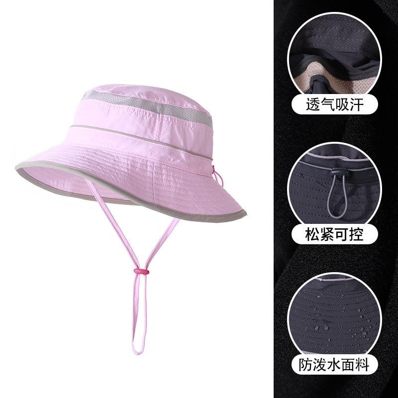 Summer Anti-ultraviolet Sun Hat Parent-child Outdoor Big Eaves Bucket Hat Breathable Anti-splashing Water Sunscreen Hat for Boys and Girls