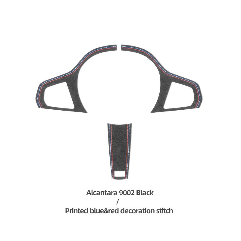 For BMW G20 G30 F40 G21 G28 G11 G12 Z4 G32 Made of Alcantara Steering Wheel Button Trim Stickers Car Interior Tuning Accessories