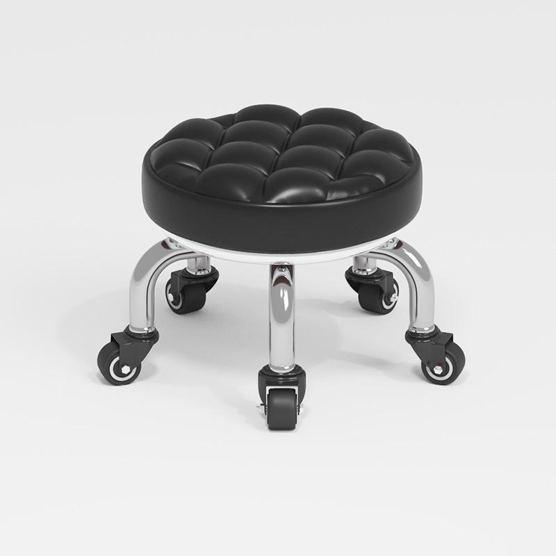 Бесшумный бытовой низкий табурет на колесах - Многоцелевой для переобувания, передвижения ребенка и уборки пола