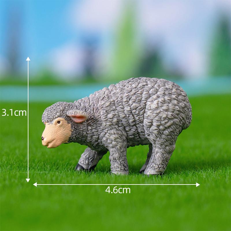 Миниатюры, имитация фигурок овец, коз, садоводство, ферма, микроландшафтные украшения для украшения дома, настольные аксессуары
