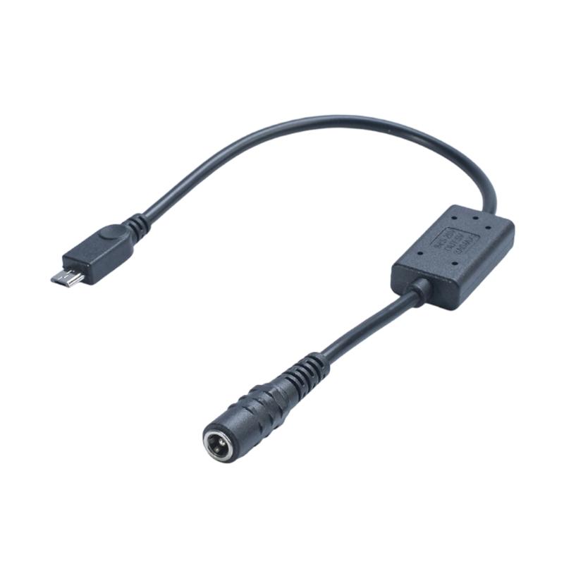 30 см Кабель-преобразователь MicroUSB 5.5x2.1 мм (мама) на 5V 3A (папа) для солнечных панелей, PowerBank, мобильных устройств