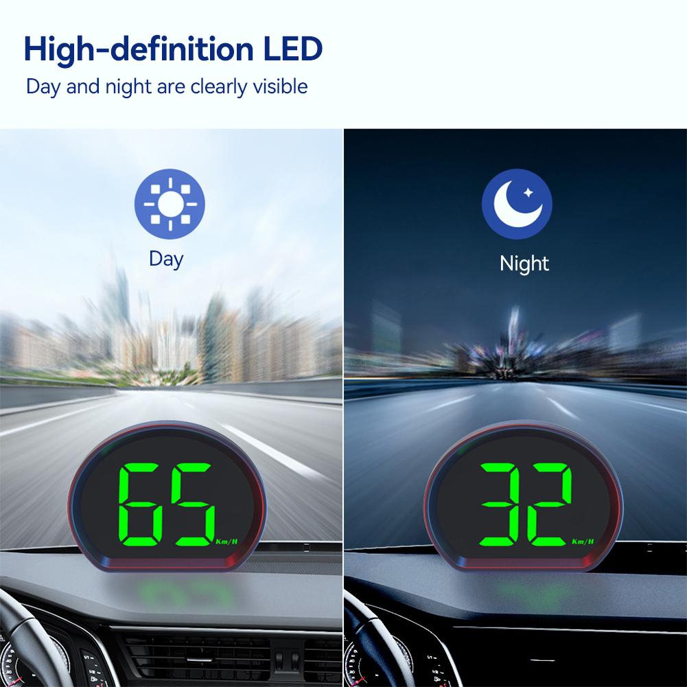 Автомобильный GPS-спидометр HUD-дисплей с цифровым спидометром с дисплеем км/ч/миль/ч для грузовиков, мотоциклов, подключаемых и используемых автозапчастей, аксессуары