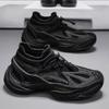 New Men's Fly-woven Shoes Mesh Breathable Mecha Style Casual Shoes Fashionable Versatile Mesh Shoes One-pedal Socks Shoes