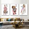 Модная настенная живопись на холсте для мамы, принцесса для девочек, постеры с скандинавским принтом, семейная любовь, настенные панно для украшения гостиной