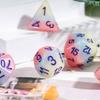 Cusdie Многослойный набор кубиков для D&D, смола, блестки, 7 шт. D4-D20, разноцветный полиэдральный набор кубиков для настольных ролевых игр D&D