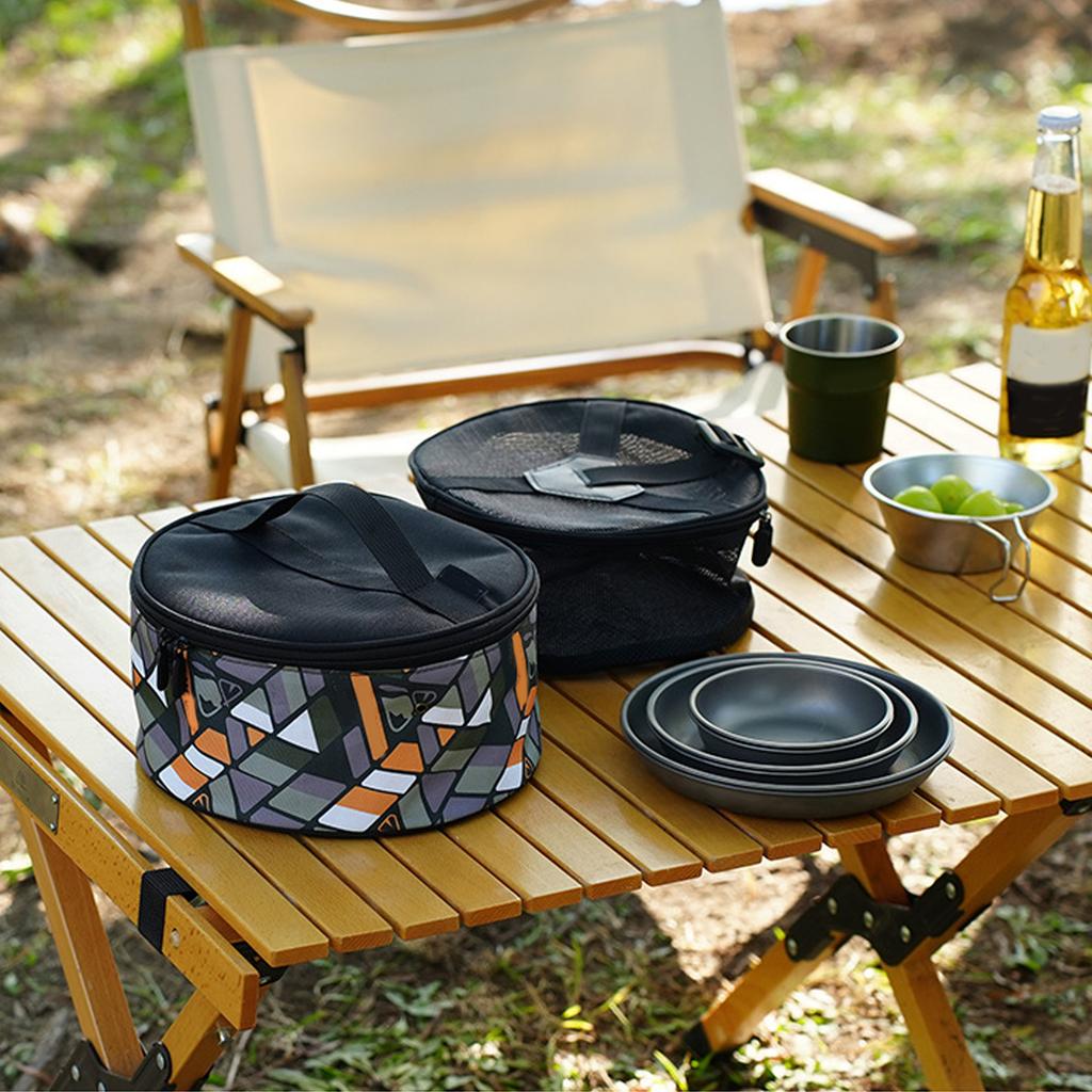 Camping Tableware Bag Outdoor Hiking Plate Dish Bowl Storage Bag BBQ Dinnerware Organizersfor Picnics Camping Plate Bag