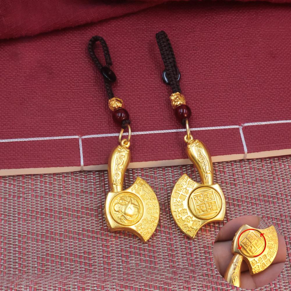 Lucky Car Key Ring Chinese Style Bag Hanging Small Zodiac Keychain  Decoration