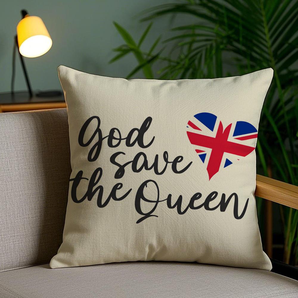 Бренд S-Save The Queen Наволочка для подушки Плюшевая ткань Мягкая Двусторонняя печать Невидимая молния Чехол для диванной подушки Домашний декор
