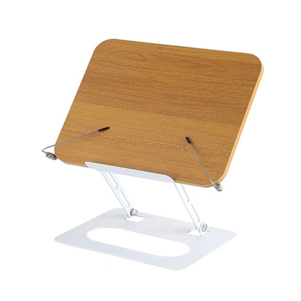 360° Rotating Base Reading Rack Solid Wood Laptop Holder Multi-Function Book Stand Desktop Riser