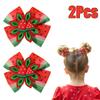 2Pcs Watermelon Bow Hair Clip Cute Fruit Flower Hairpin Ribbon Barrette For Girls Children Summer Headwear Headdress Accessories