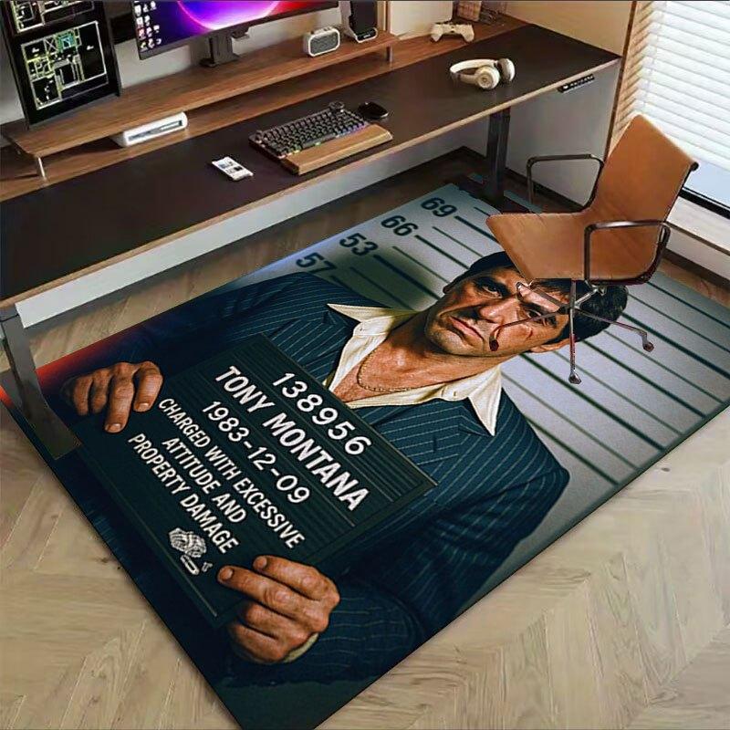 1 шт. Коврик для офисного кресла Scarface, Мягкий, Удобный, Всесезонный, Идеально подходит для дома, спальни или офисного декора, Идеальный подарок для