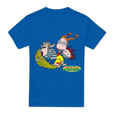 Мужская футболка The Wild Thornberrys с изображением Элизы Дарвин и Донни на листе