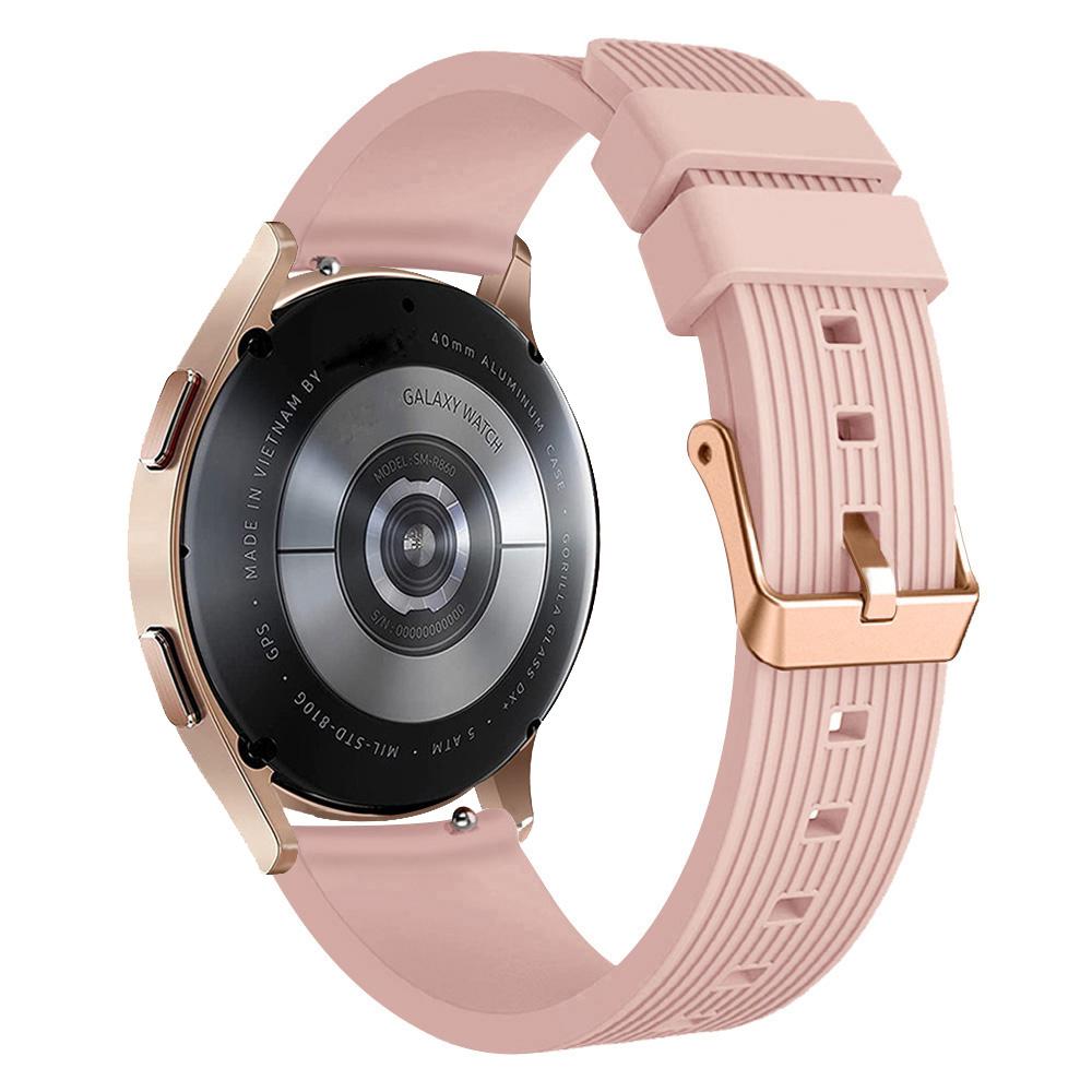 Силиконовый ремешок 20 мм для Samsung Galaxy Watch 42 мм Браслет для часов Watch 4 5 Active 2 40 44 мм Classic 42 46 мм Пряжка цвета розового золота Браслет